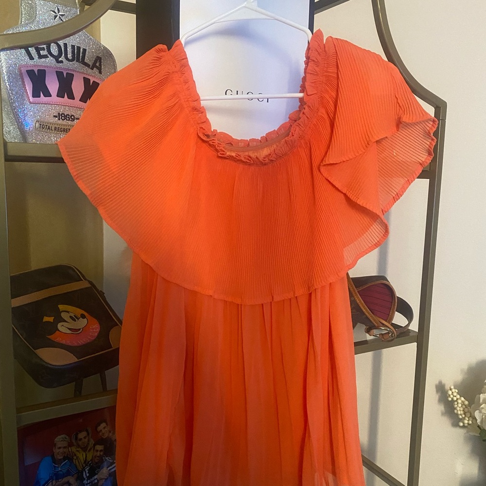 Orange off the shoulder top
